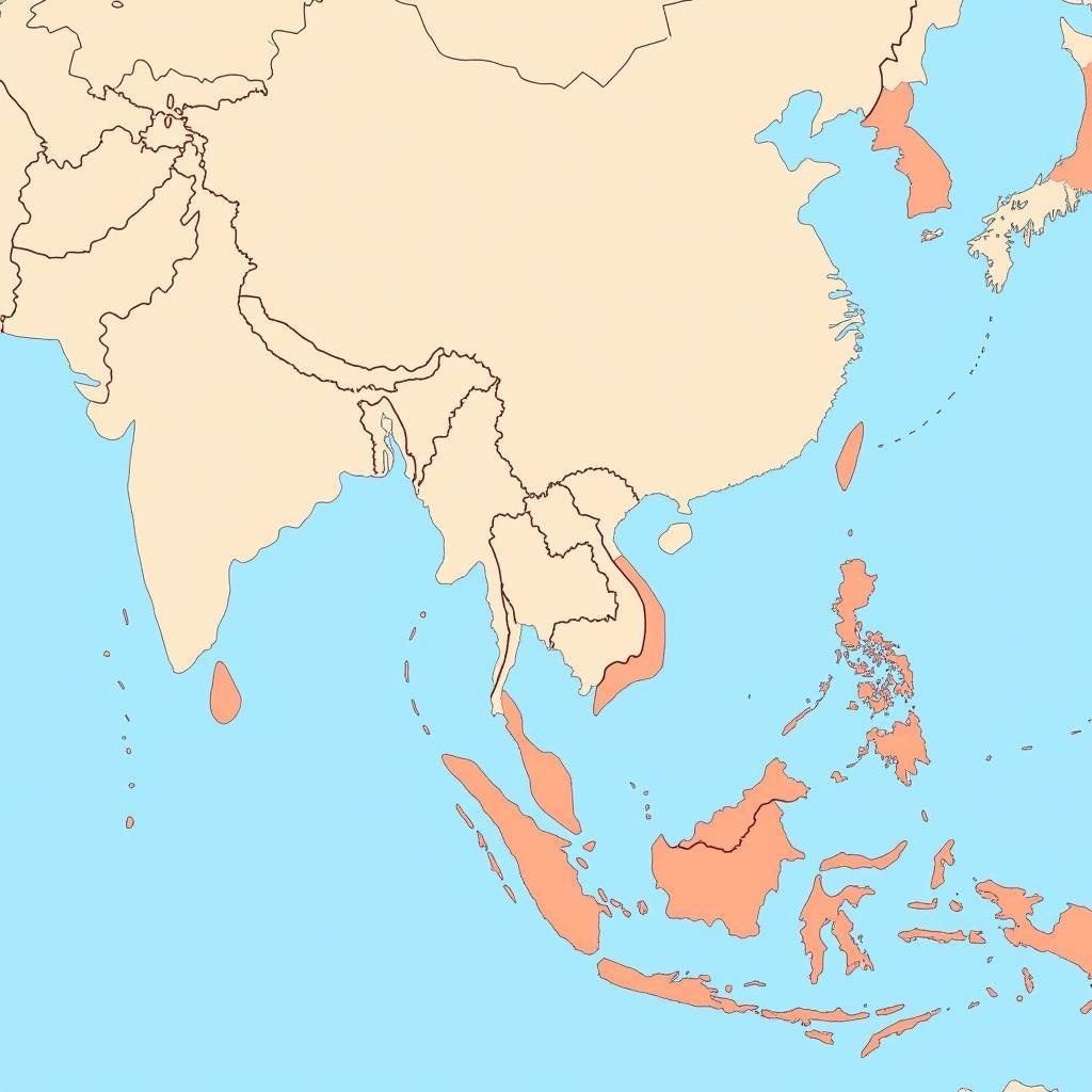 ASEAN Map Highlighting Strategic Location