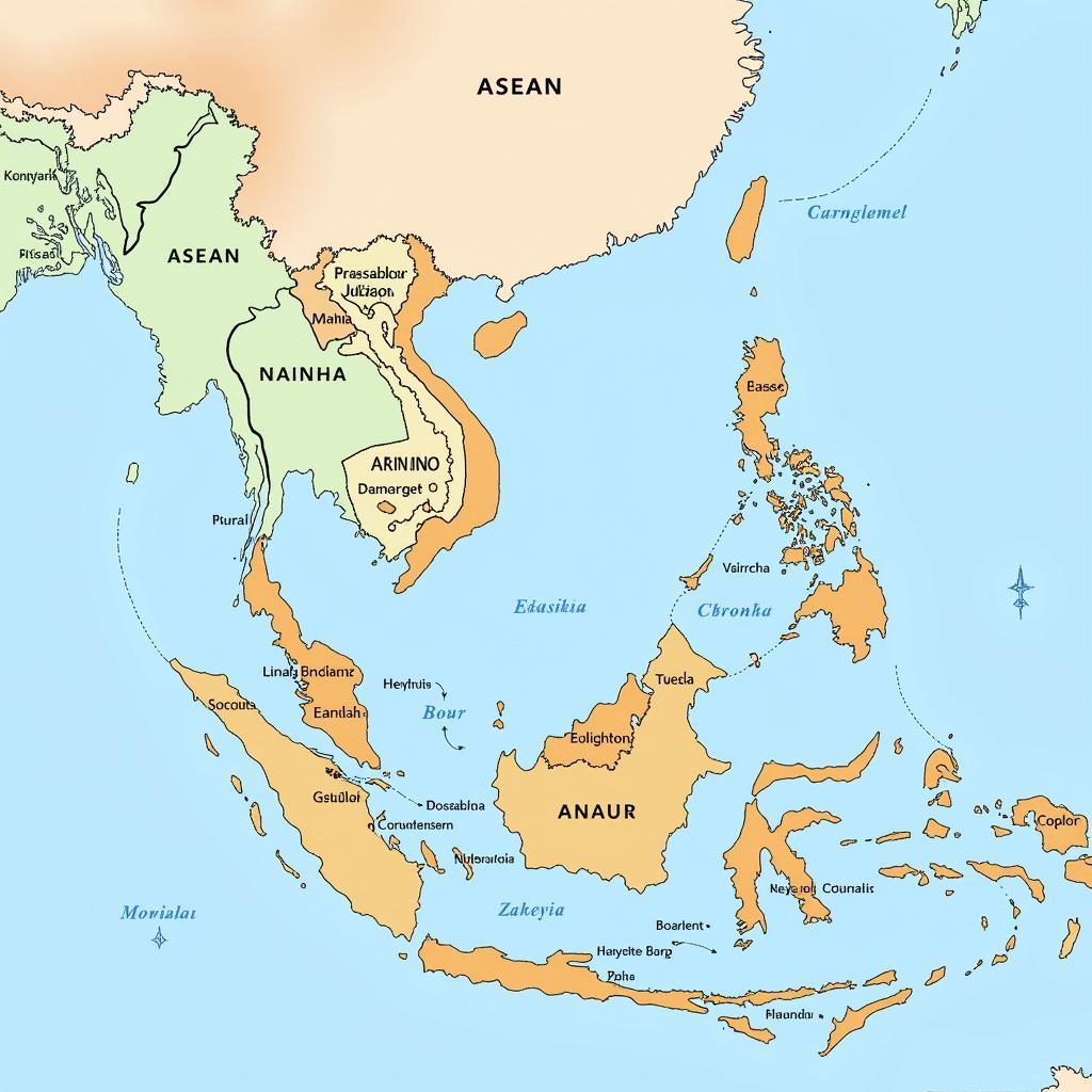 Map of ASEAN Member Nations