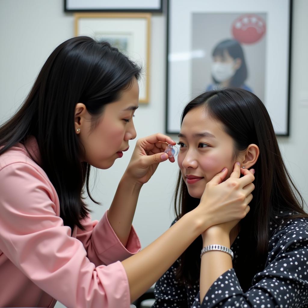 ASEAN Opticians Performing Contact Lens Fitting