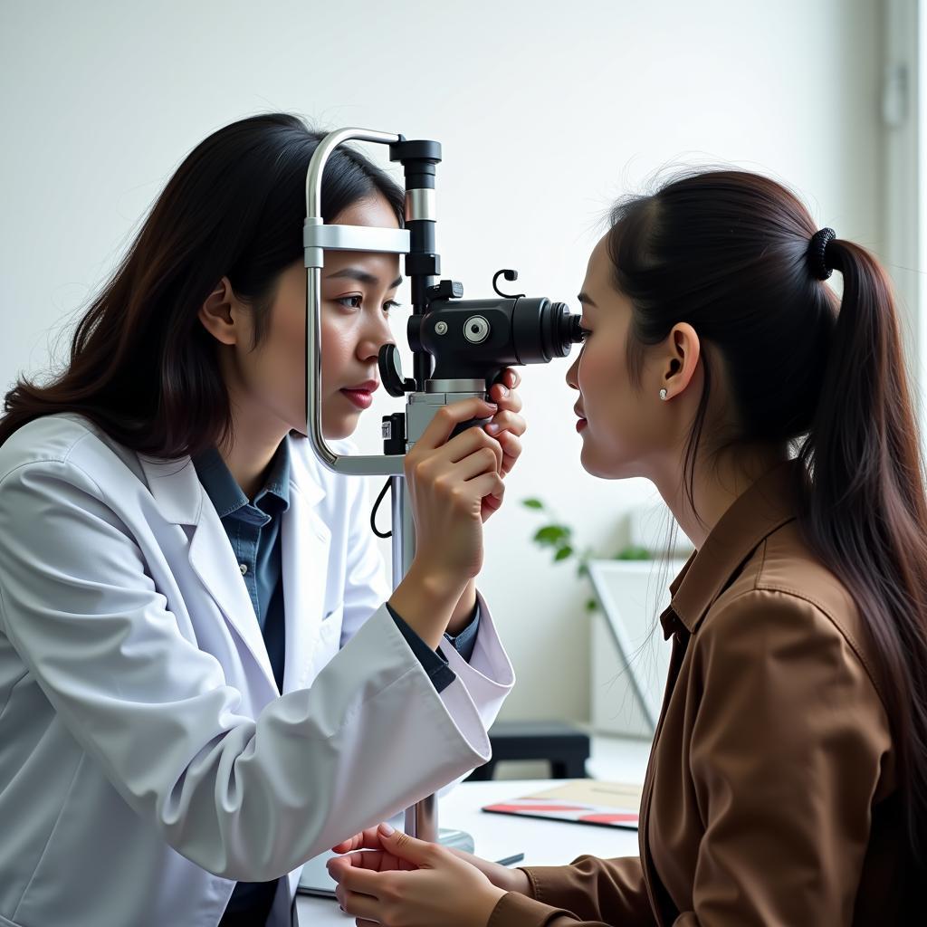 ASEAN Opticians Examining Patient