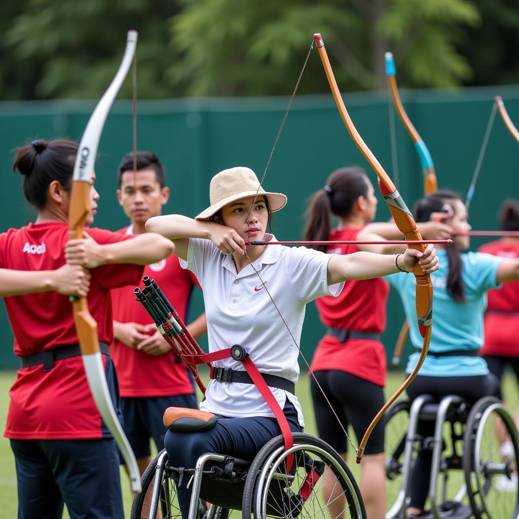 ASEAN Para Games Athletes Competing in Archery