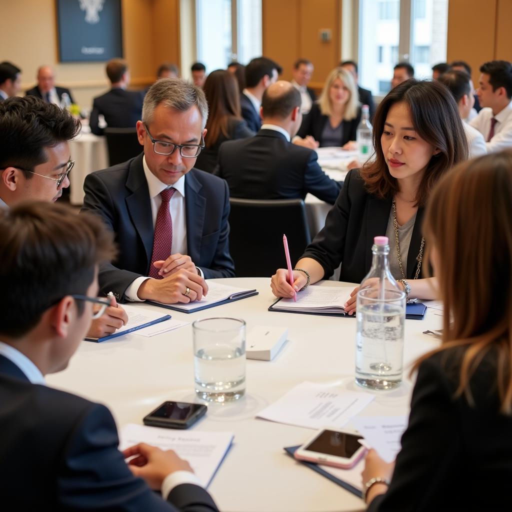 Delegates discussing trade and investment at the ASEAN Scotland Conference 2016