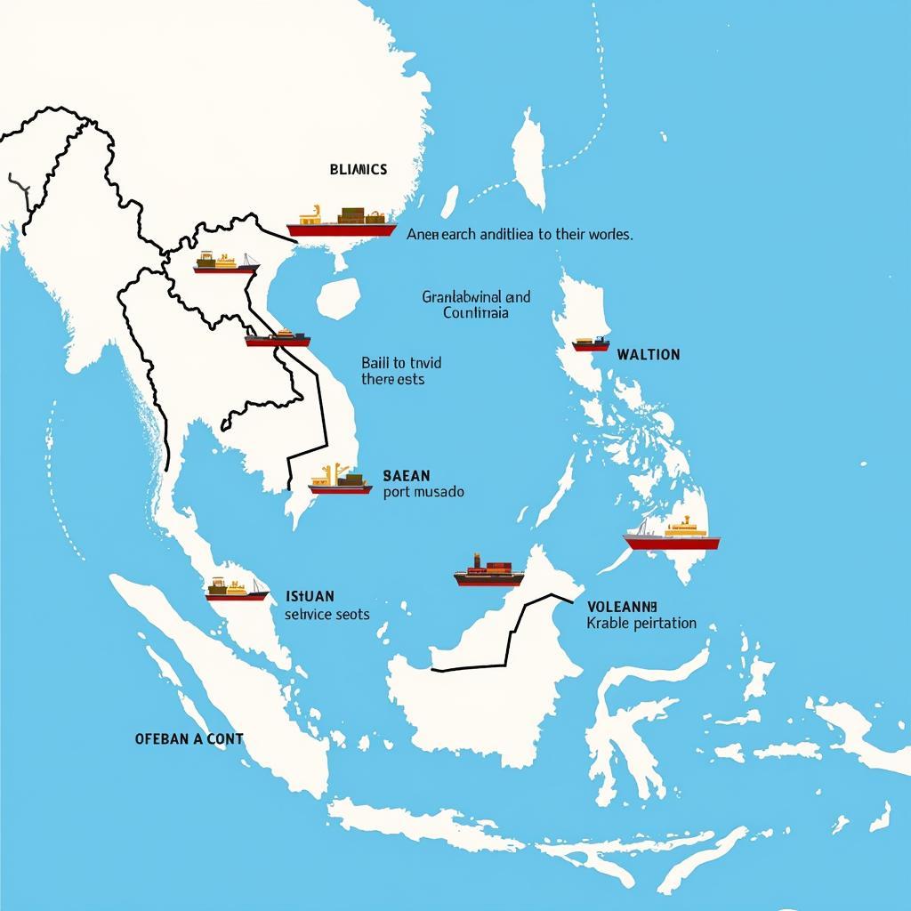 Network of Shipping Ports Across ASEAN Countries