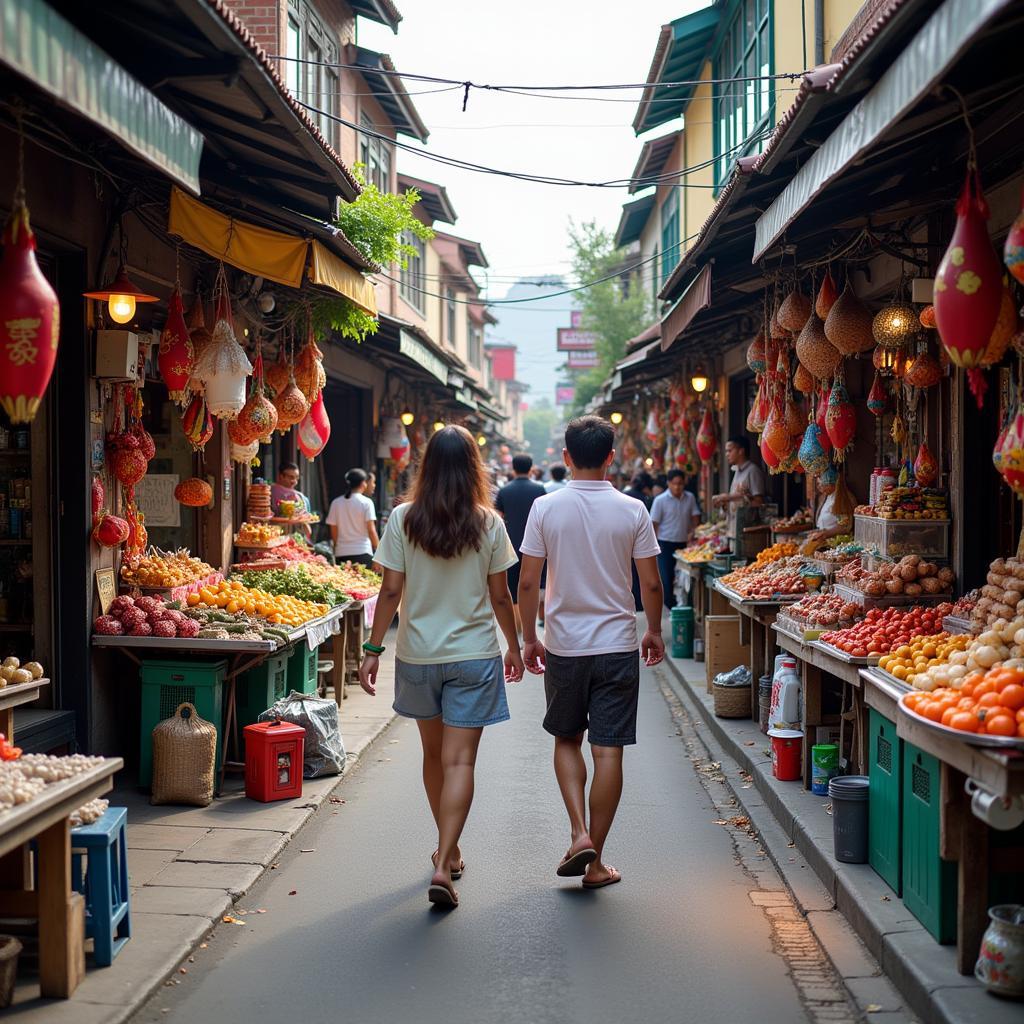 Vibrant street markets showcasing ASEAN culture