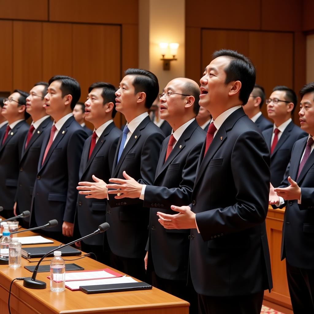 ASEAN Summit: Leaders Singing Anthem