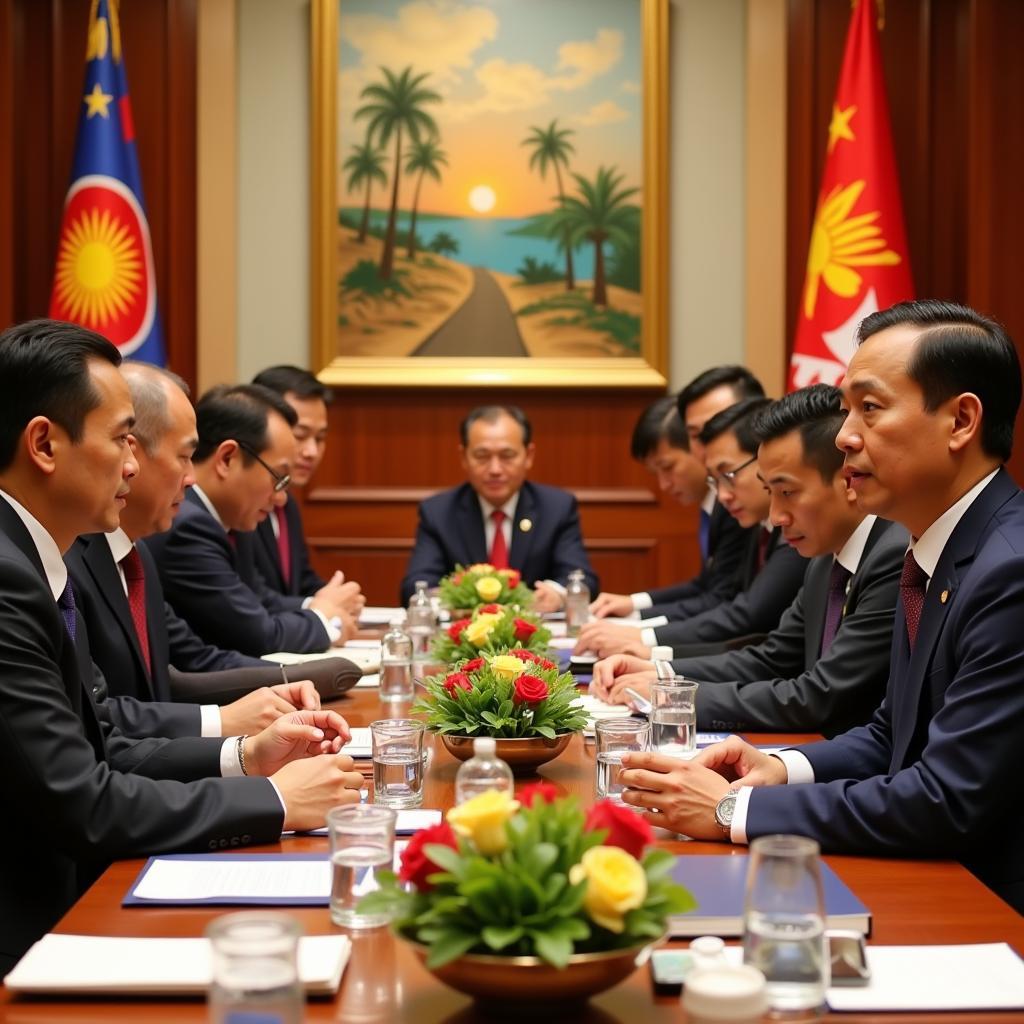 ASEAN Leaders at a Summit Meeting