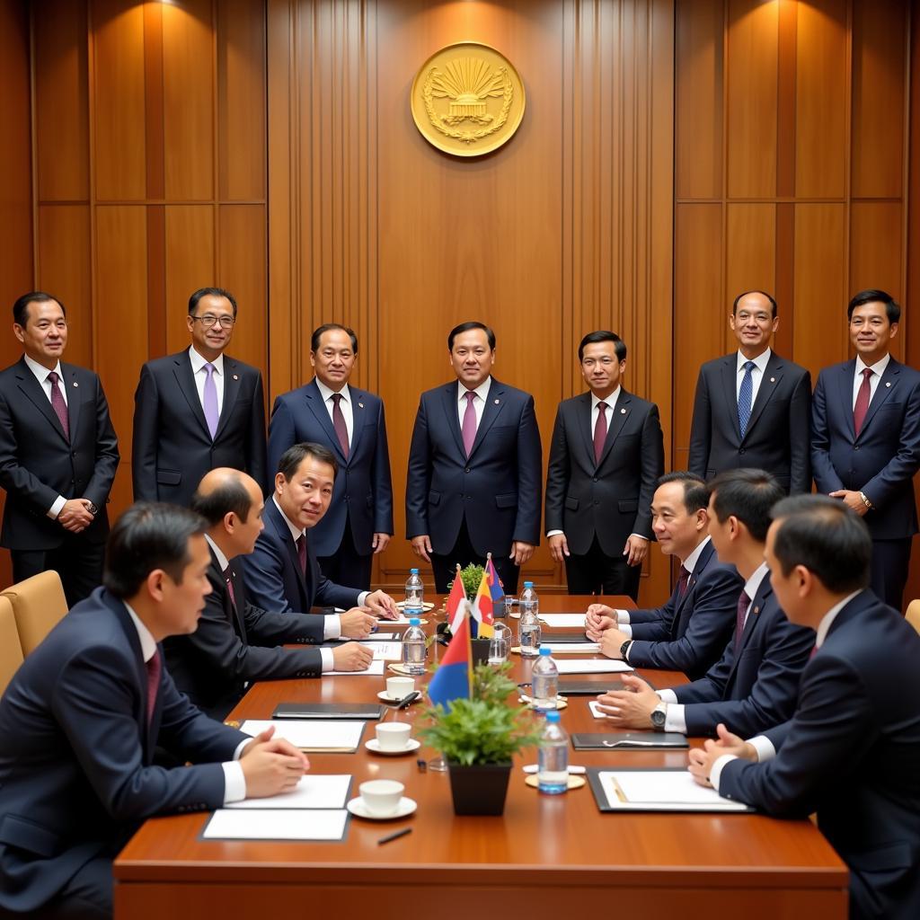 ASEAN Leaders at a Summit Meeting