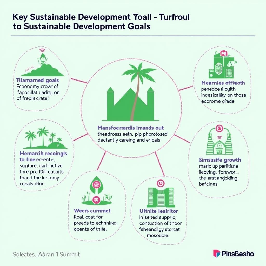 Visual representation of the sustainable development goals discussed at the 34th ASEAN summit