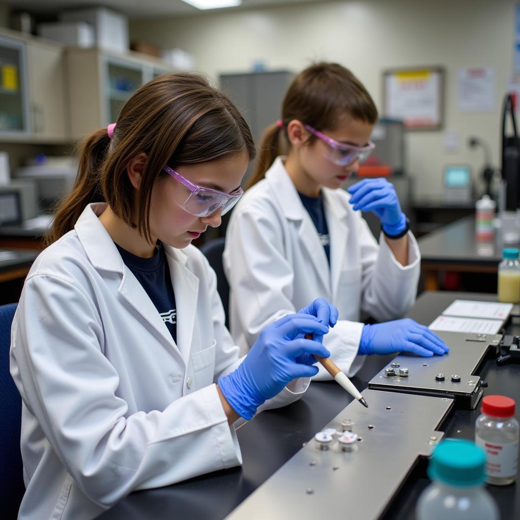 Students Conducting an Experiment at the ASEAN Synchrotron Science Camp