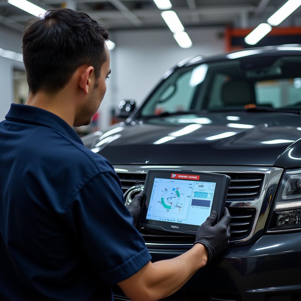 ASEAN Technician Firestone Using Diagnostic Tool