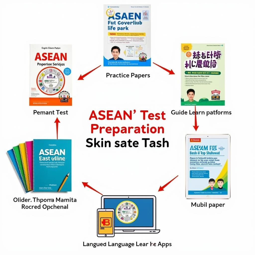 Various resources for ASEAN test preparation