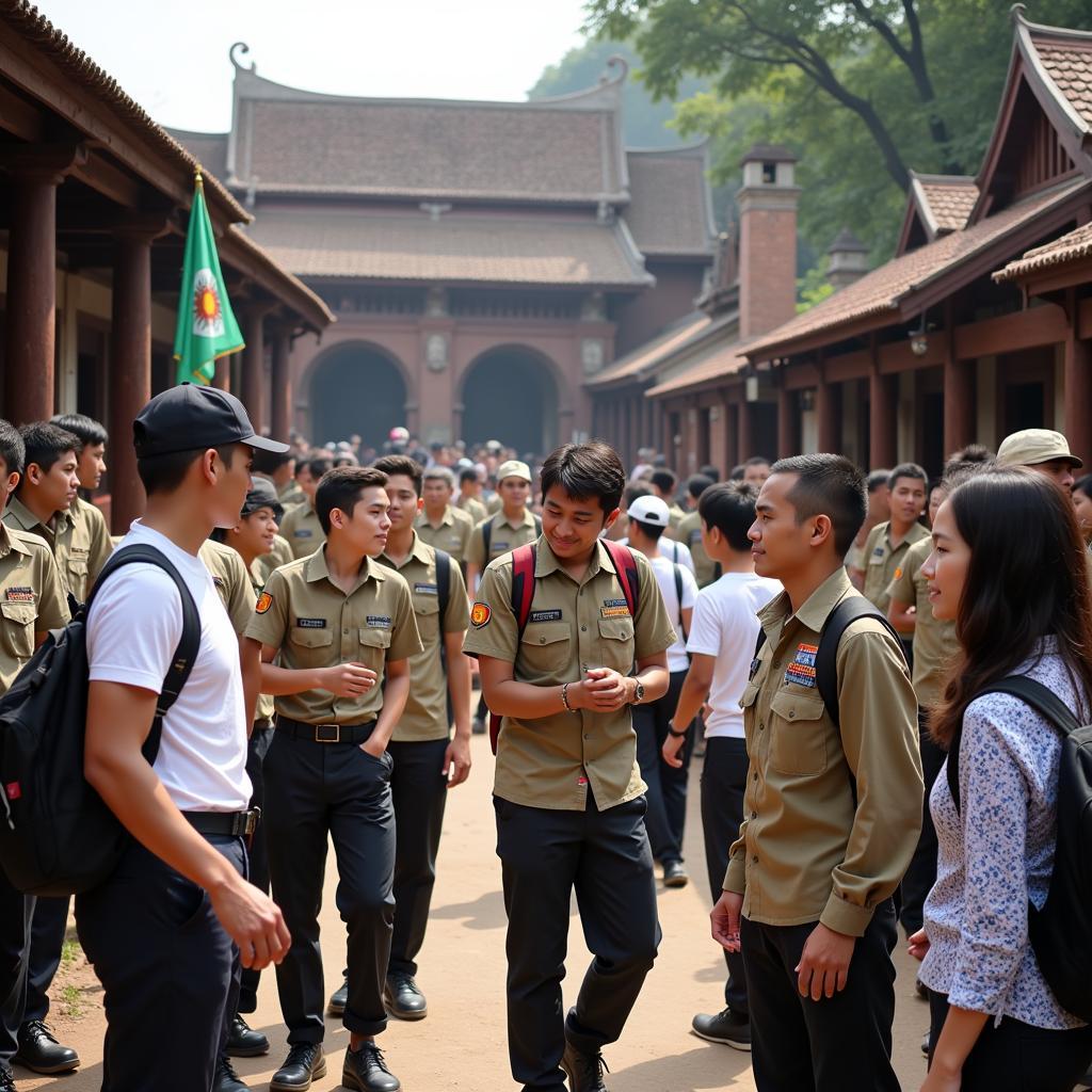 ASEAN and West Point Cadets Participating in a Cultural Exchange Program