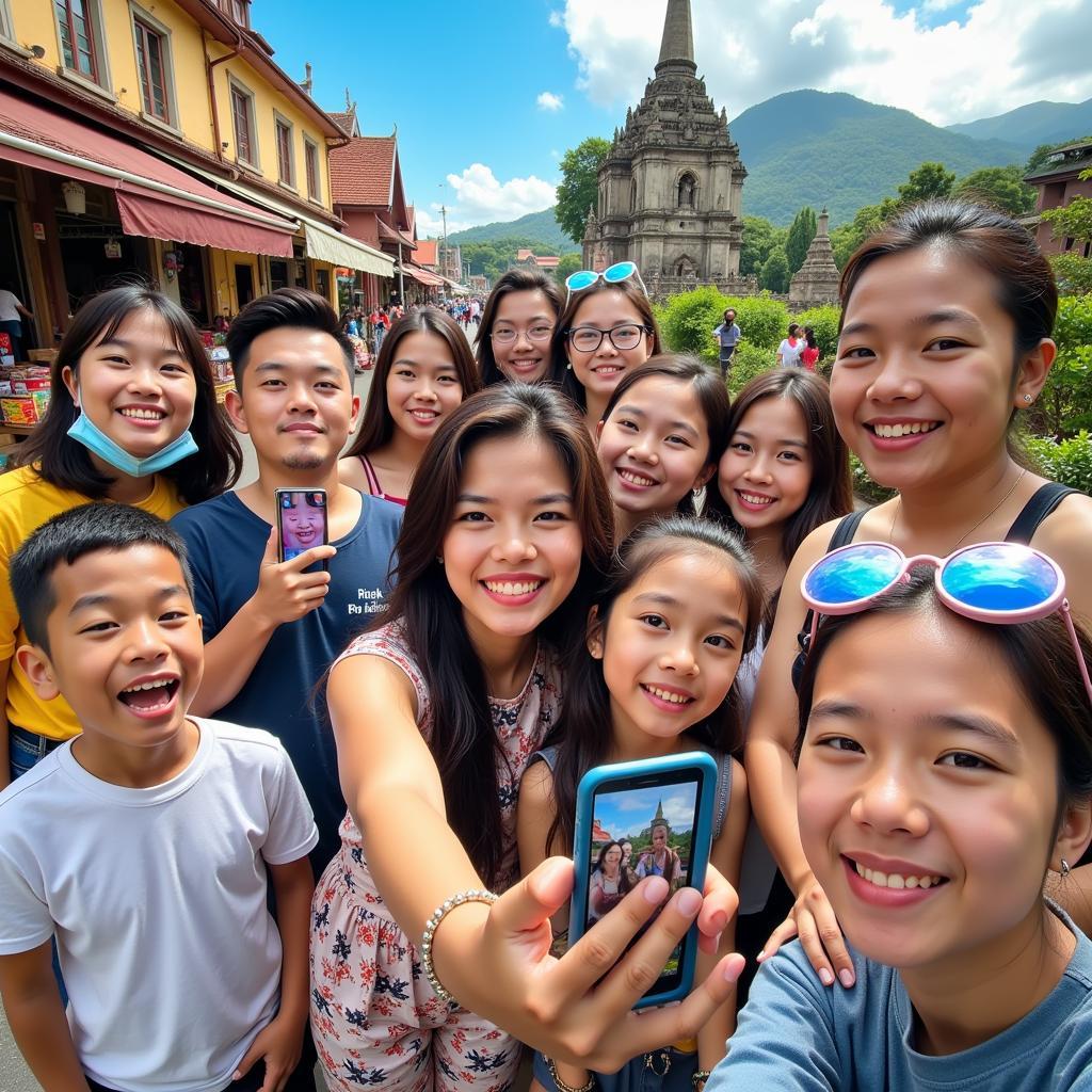 Southeast Asian Youth Sharing Stories on Snapchat