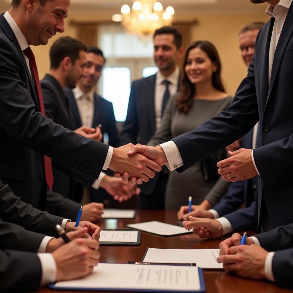 Australian and ASEAN Business Leaders Signing Agreement