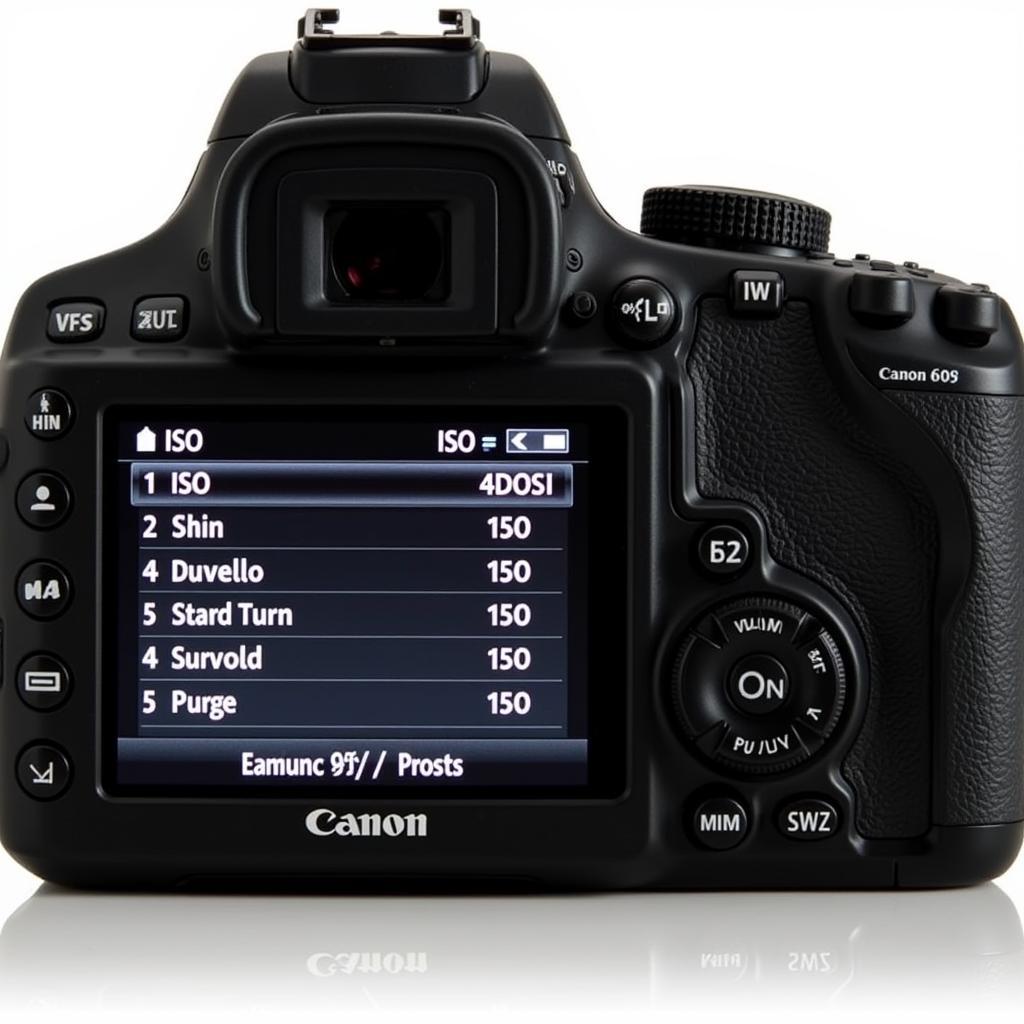 Canon 60D ISO Settings Screen