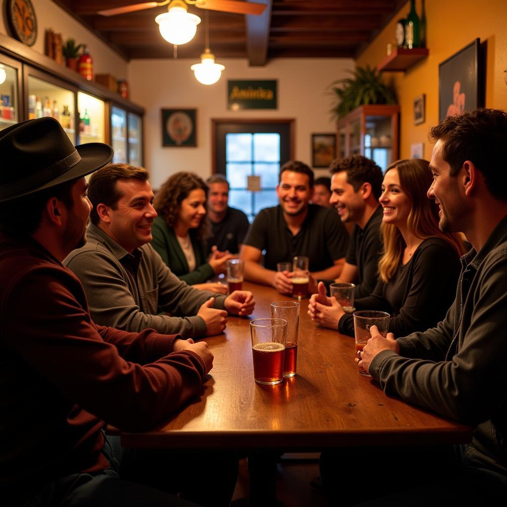 Conversation in a Mexican Cantina