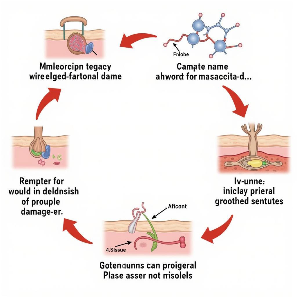 Cellular Repair and Regeneration Process Illustration