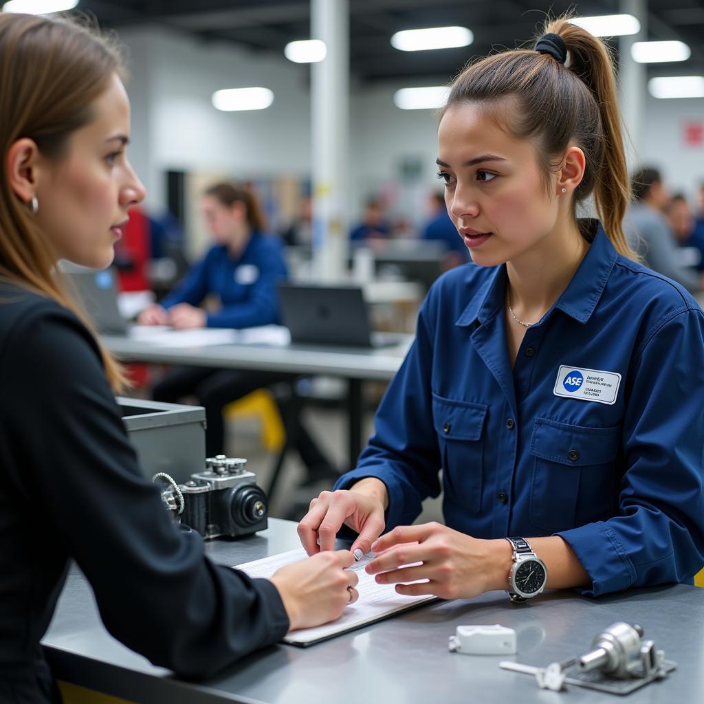 Certified ASE Parts Specialist at Work