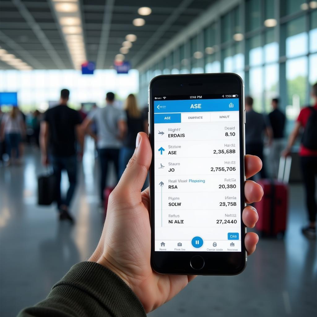 Checking ASE Flight Status on Mobile
