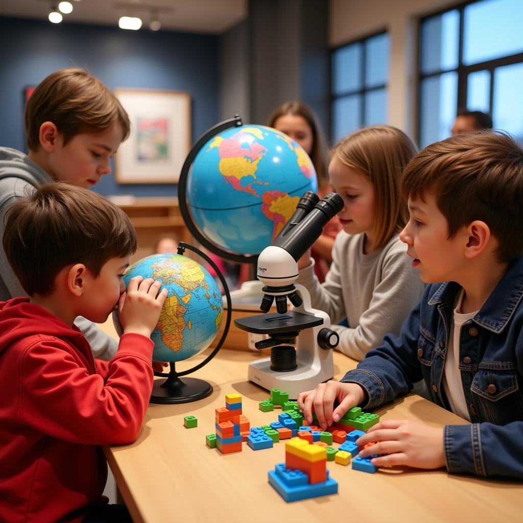 Children exploring science concepts at a museum