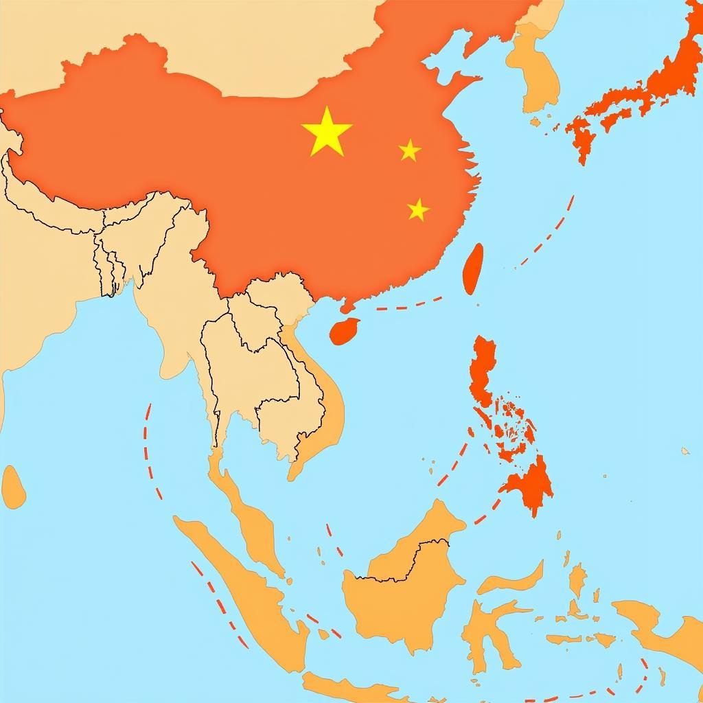 China and ASEAN Relationship Map