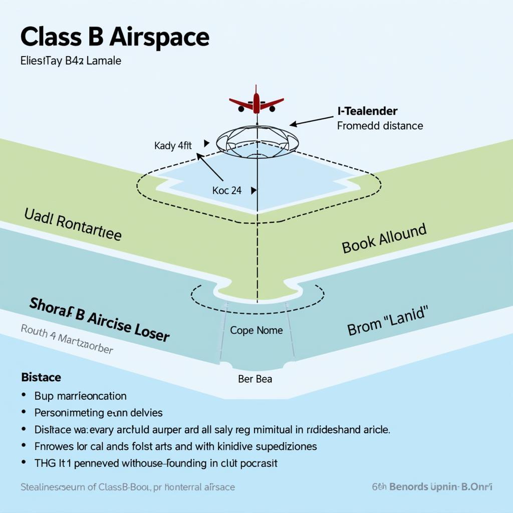 Visual representation of Class B airspace layers