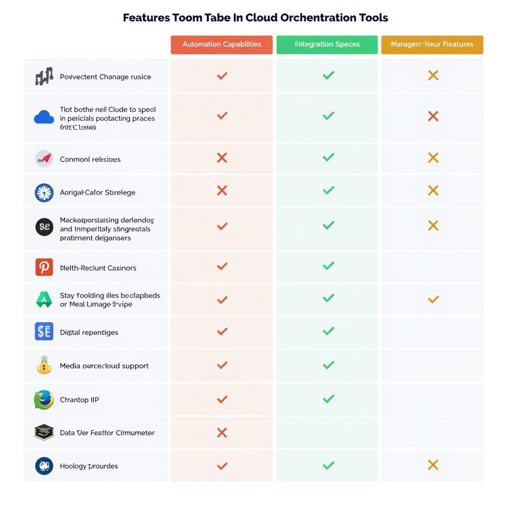 Cloud Orchestration Tool Comparison Chart