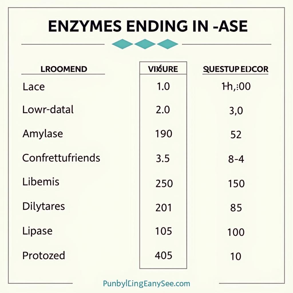 Common Enzymes in Medical Terminology