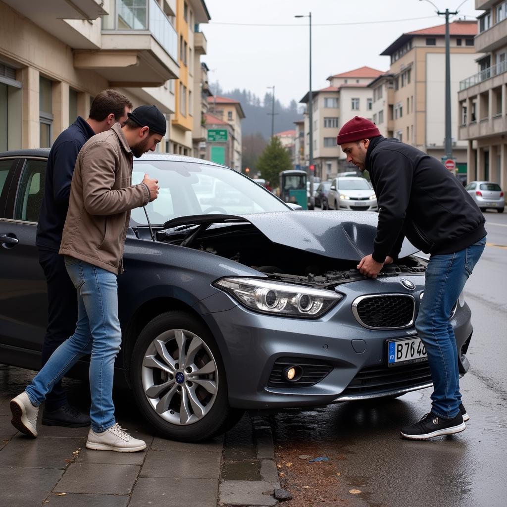 Community support after accident in Braila