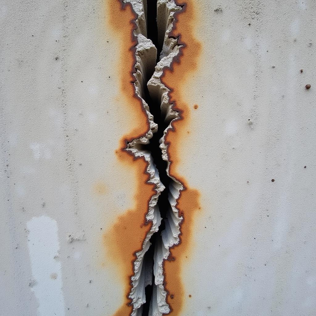 Concrete Crack Due to Burnt Cement