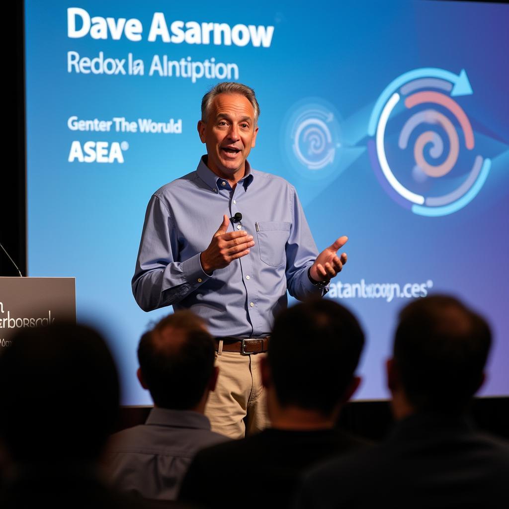 Dave Asarnow presenting ASEA's science and products