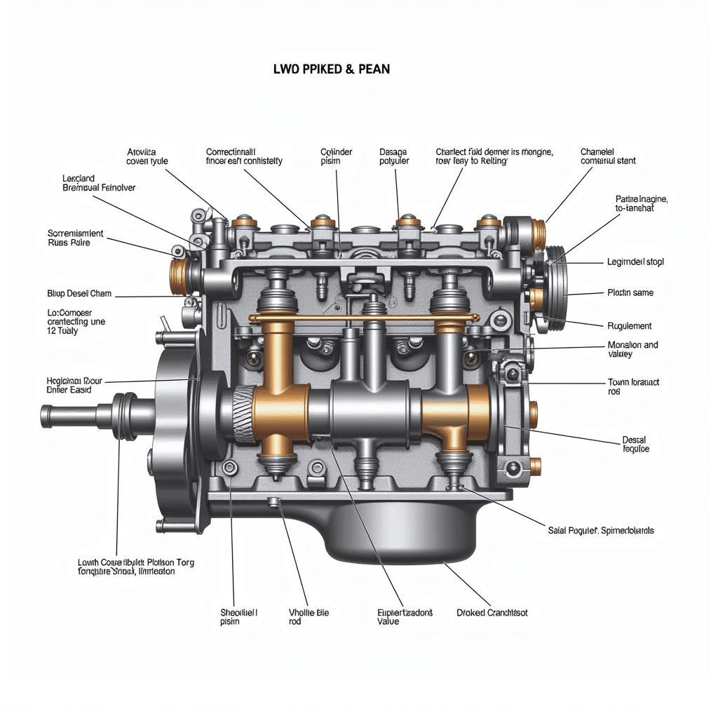 Diesel Engine Components Labeled Diagram