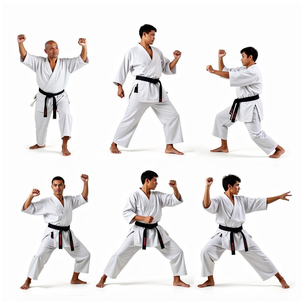 Diverse ASE karate styles being practiced across Southeast Asia, demonstrating unique techniques and forms.