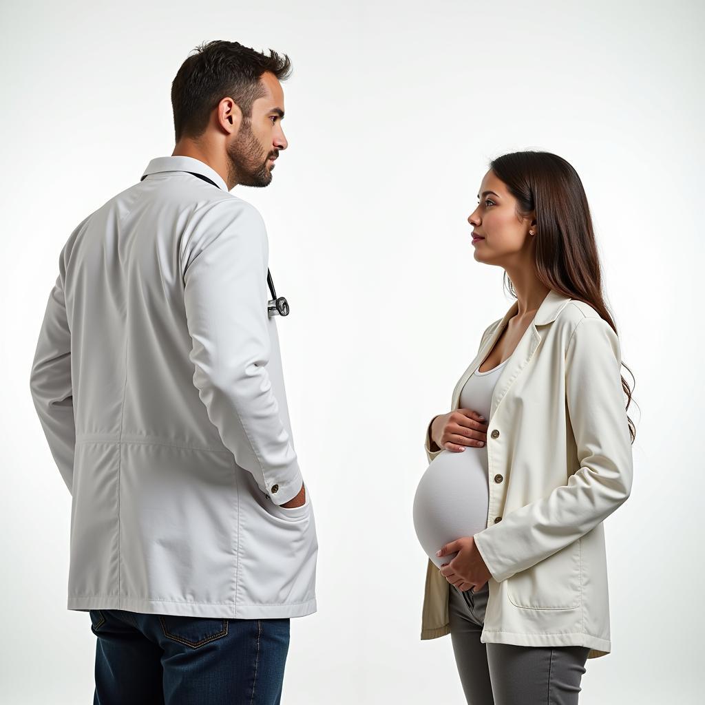 Doctor Consulting Pregnant Woman About Pica