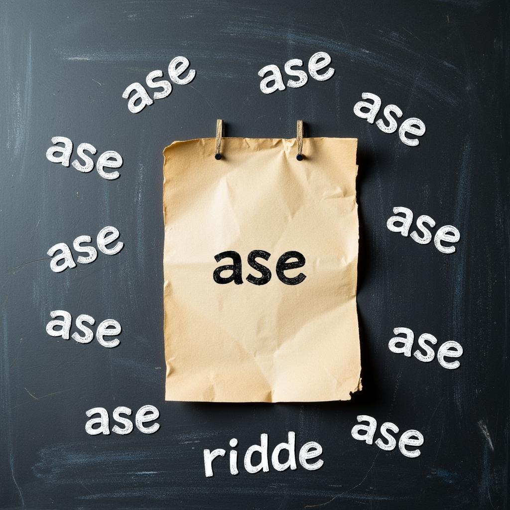 A diverse collection of 5-letter words containing "ase"