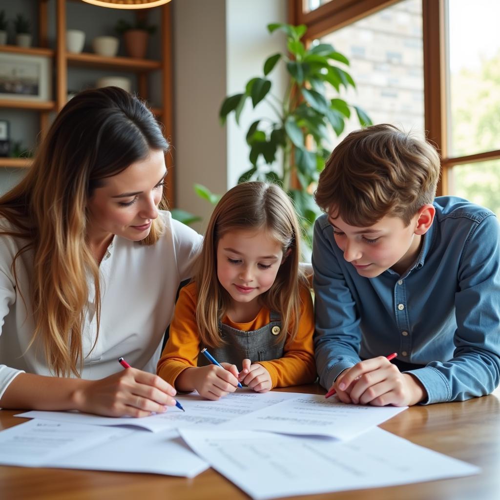 Family Discussing Finances