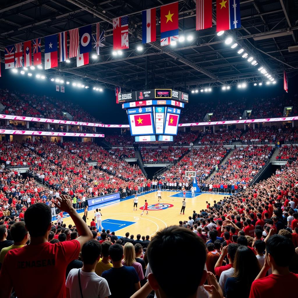 Fans Cheering During ASEAN Basketball Game