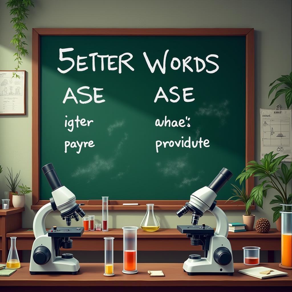 Five Letter Words with ASE in Biological Context