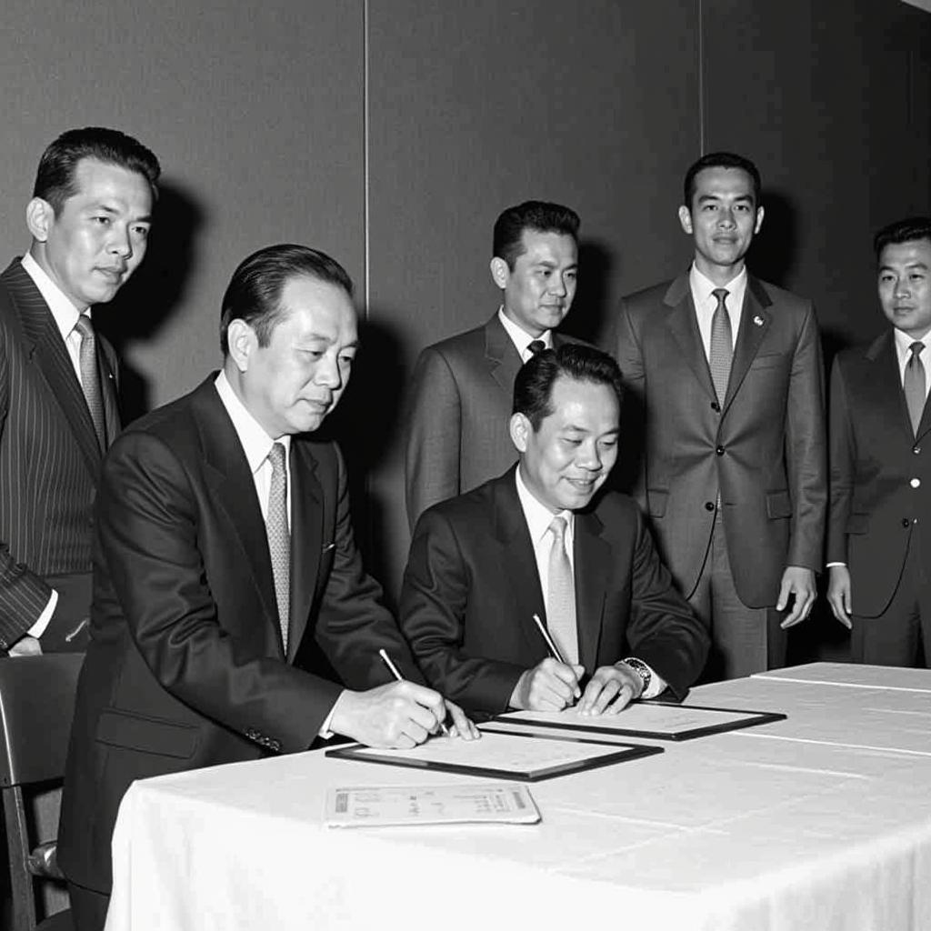 ASEAN Founding Fathers Signing the Bangkok Declaration