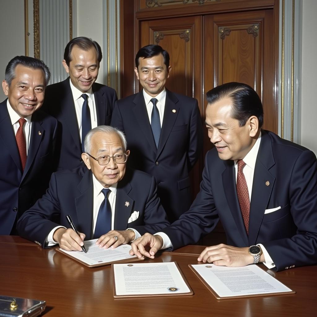 ASEAN Founding Fathers Signing the Bangkok Declaration