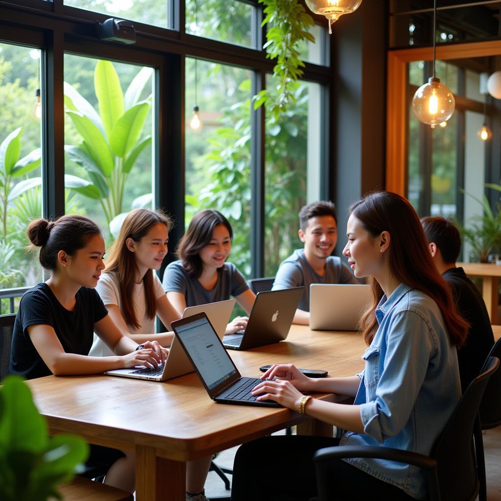 Freelancers working remotely in Southeast Asia