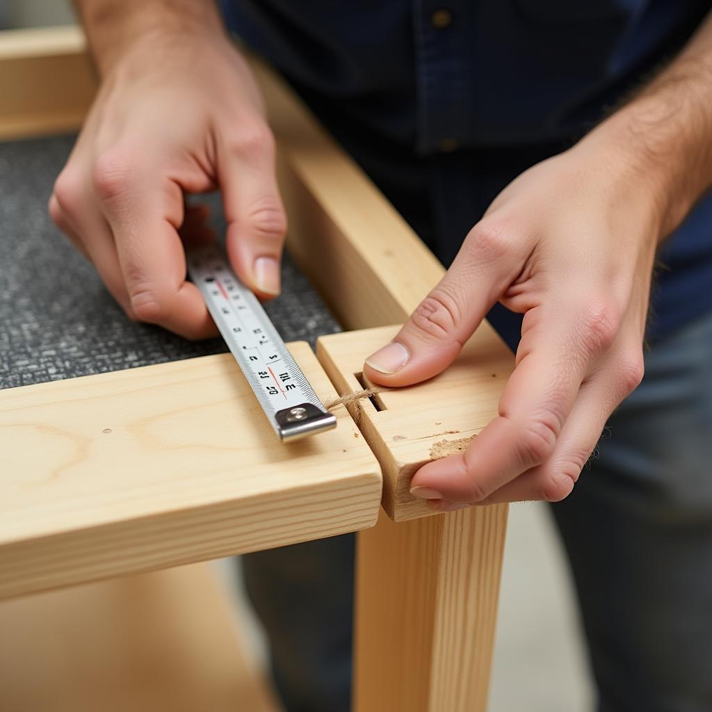 Furniture Assembler Checking Quality