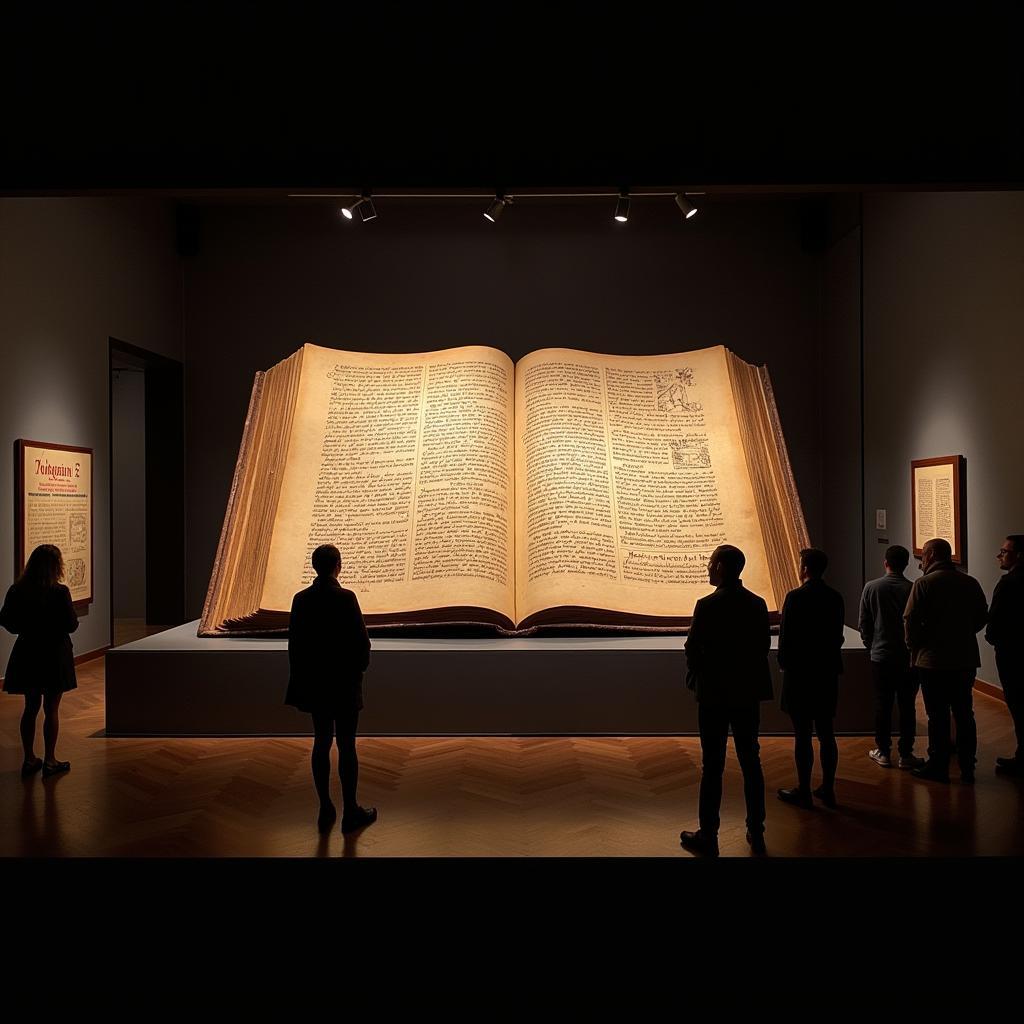 Giant Book Ledger in Museum