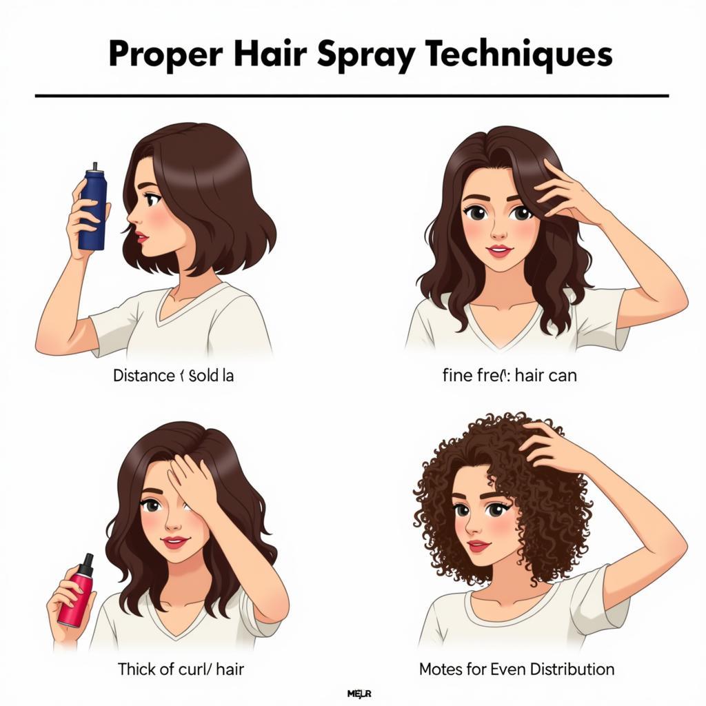 Different Hair Spray Application Techniques for Various Hair Types