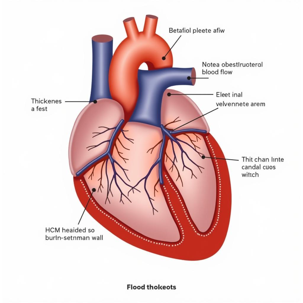 Diagram of a Heart with Hypertrophic Cardiomyopathy