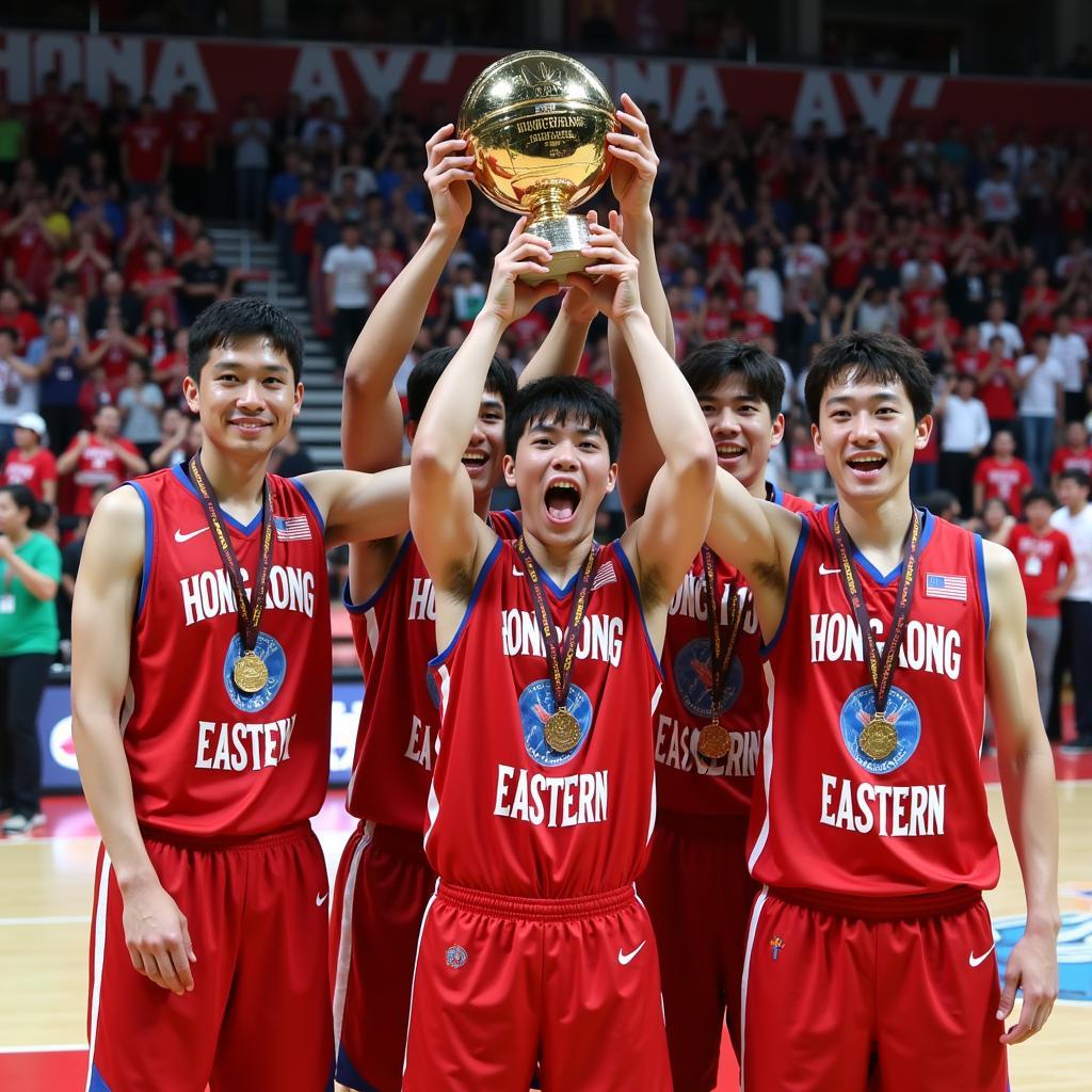 Hong Kong Eastern celebrating their ABL 2017 Championship victory