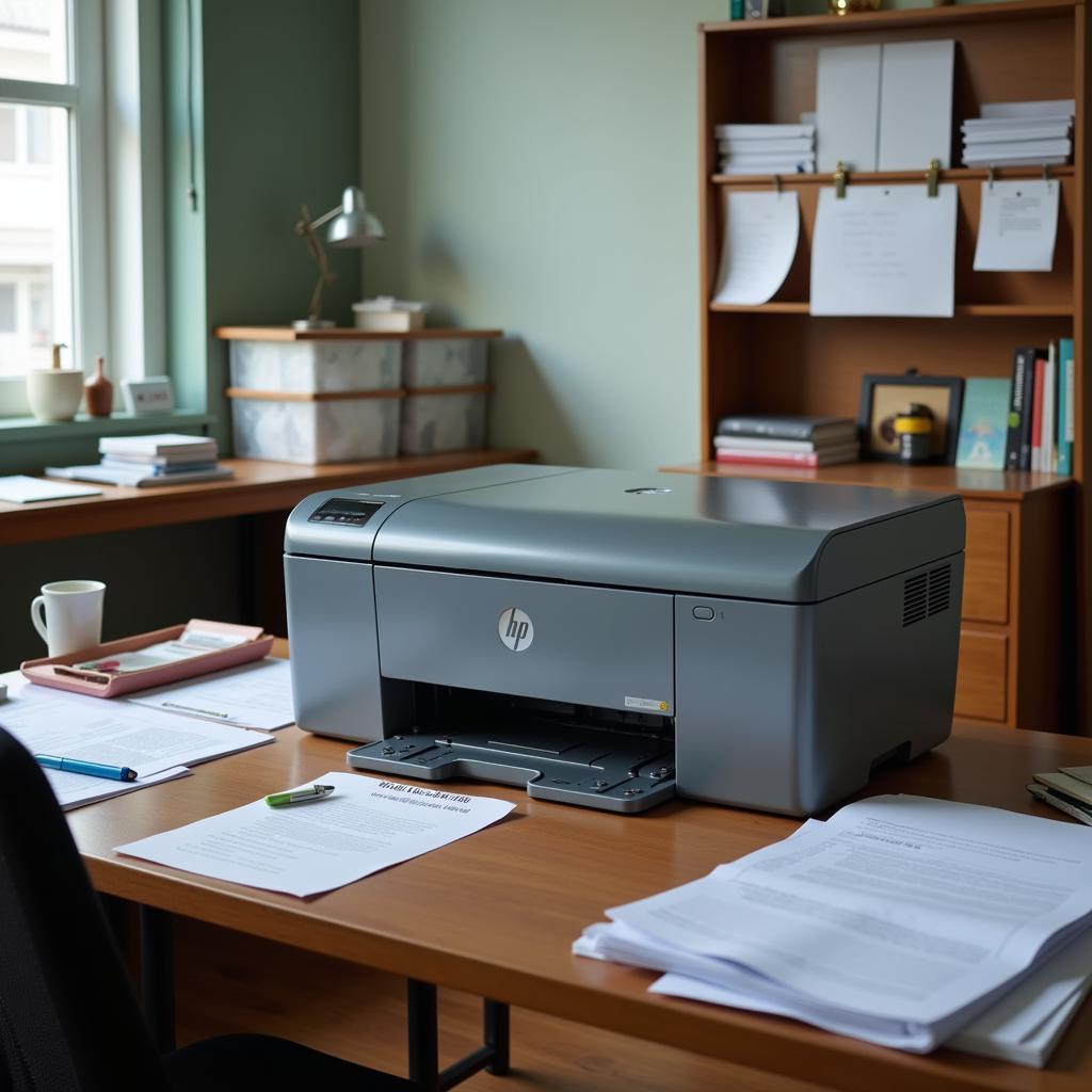 HP 6305 printer used in a small business setting in Southeast Asia