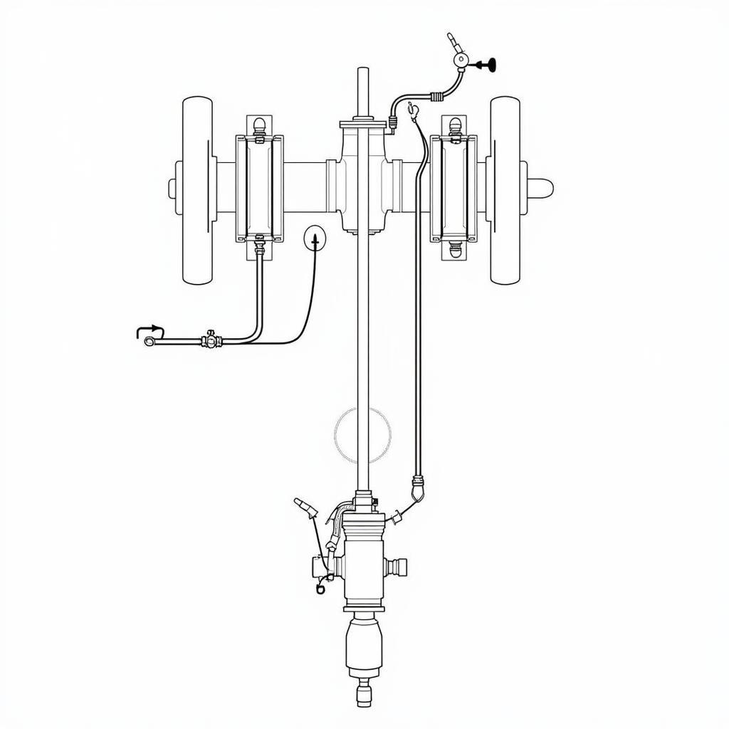 Diagram of a Hydraulic Brake System in a Car