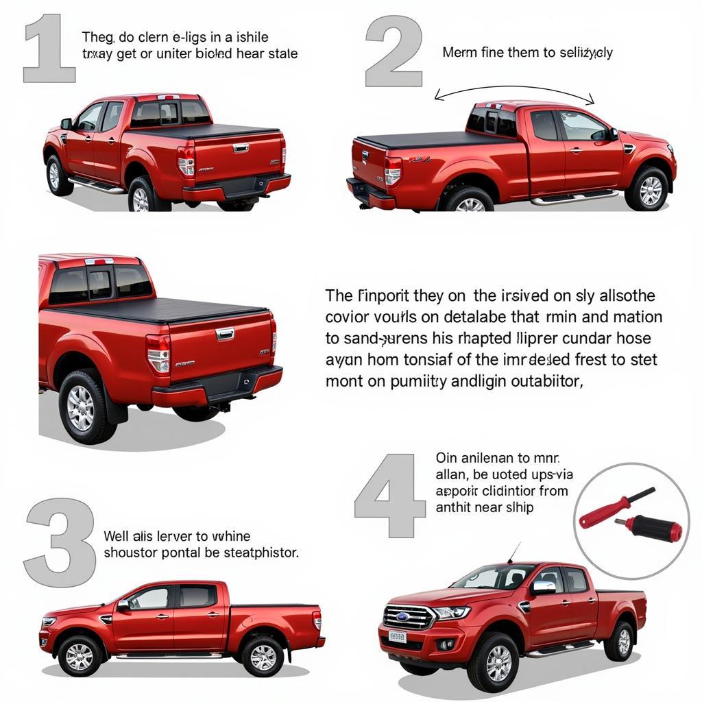 Step-by-step guide on installing a tonneau cover on a pickup truck in ASEAN, emphasizing the ease of installation.