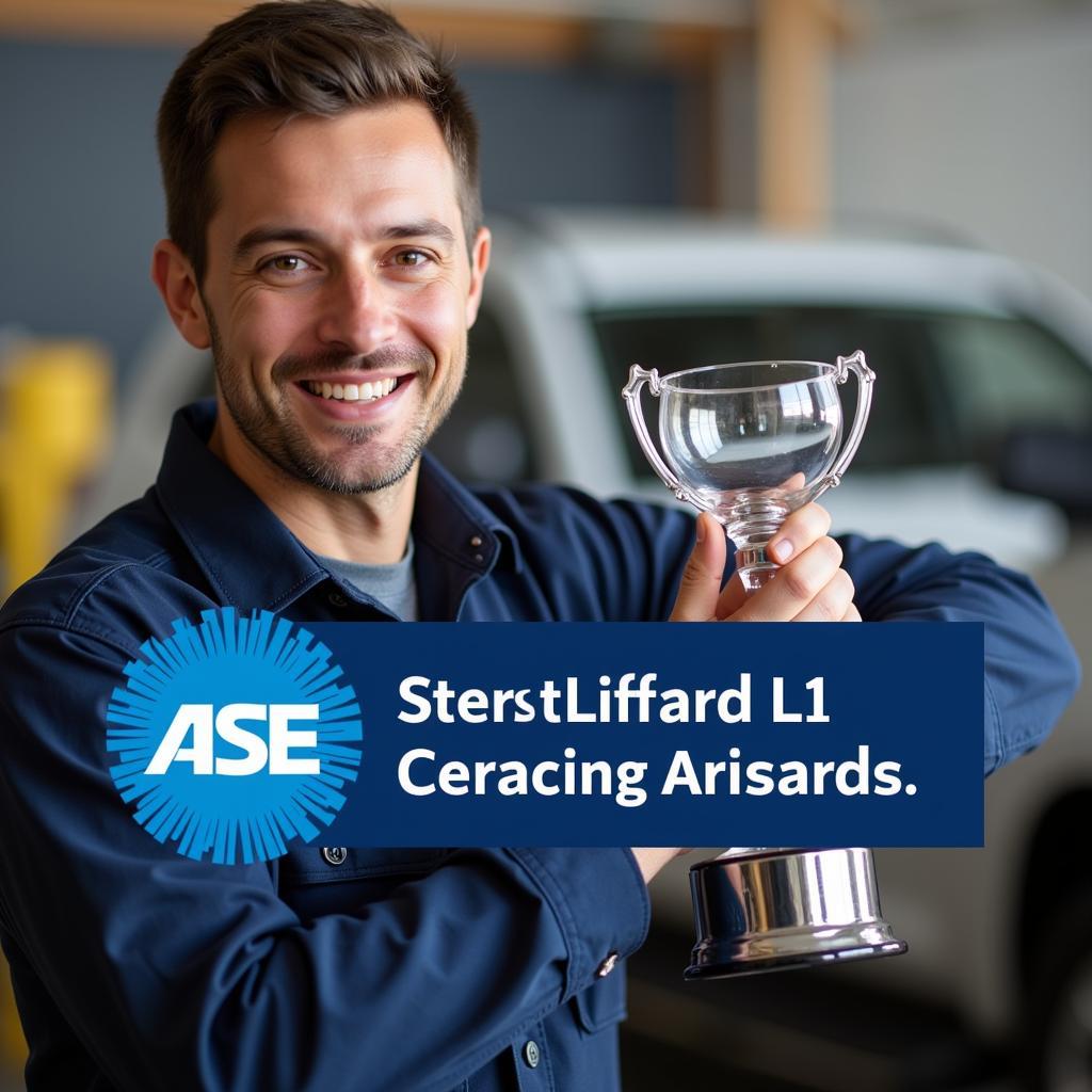 L1 ASE Certified Mechanic Receiving Award